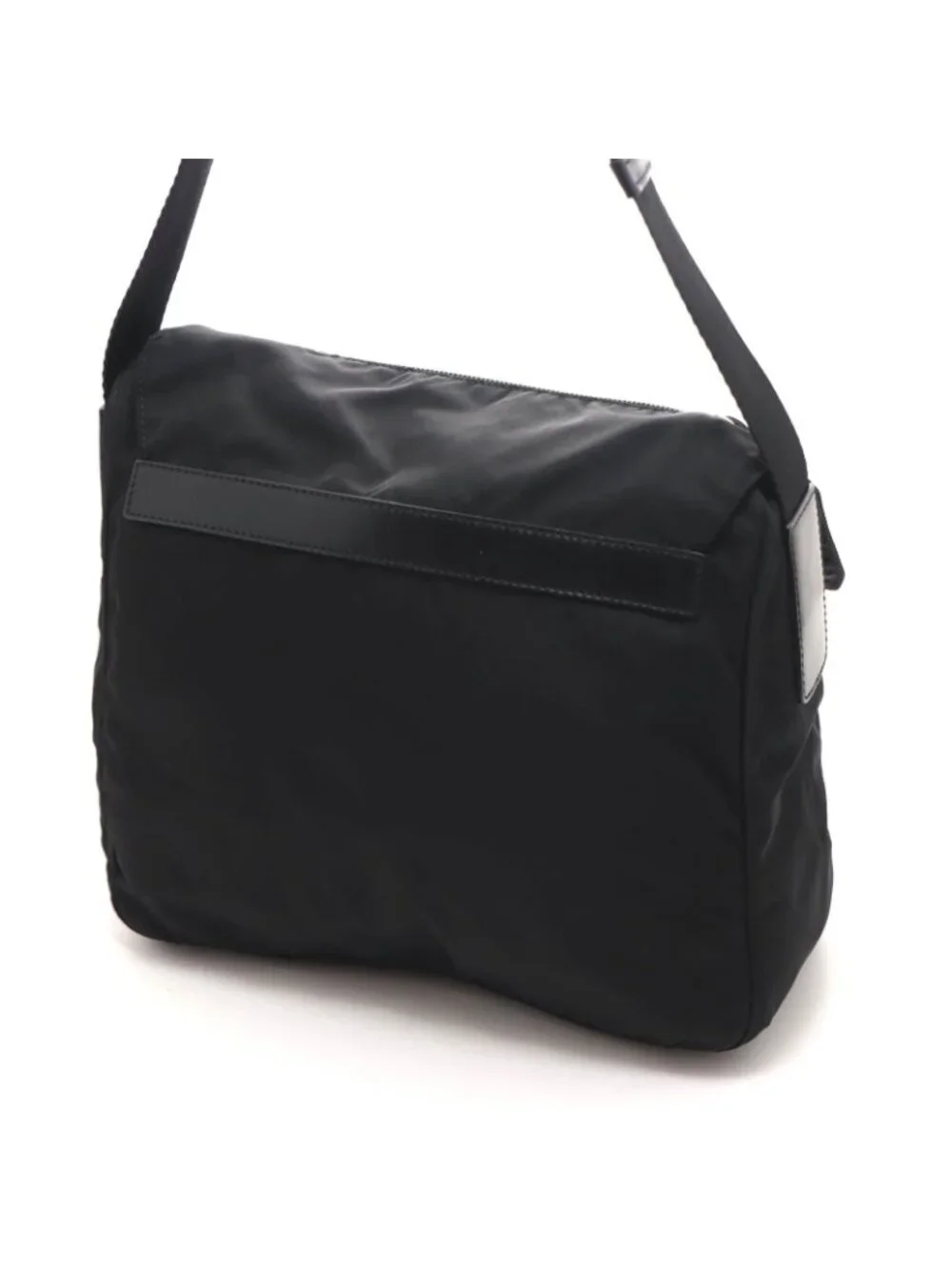 Prada Shoulder Bag Black Nylon Leather